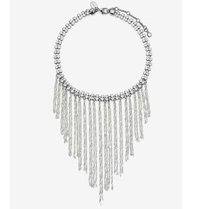 EXPRESS ✨ Rhinestone fringe bib necklace